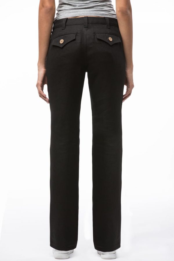 Čierne dlhé nohavice pre ženy z konope objednáte na SLOVFLOW