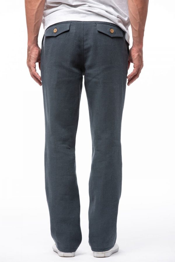 Dlhé sivé pánske nohavice z konope od udržateľnej značky NAWELO