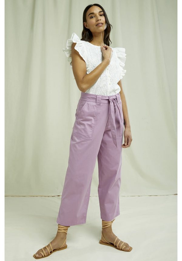Ružové letné nohavice z GOTS bavlny objednáte na SLOVFLOW
