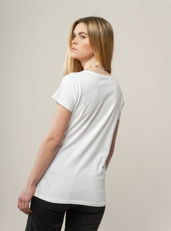 Biele tričko od udržateľnej značky Melawear