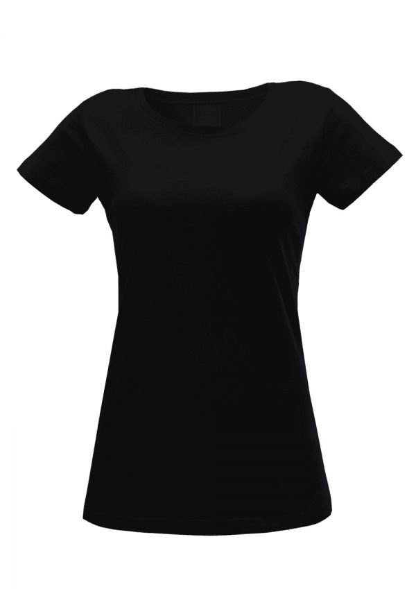 Čierne dámske tričko z organickej bavlny