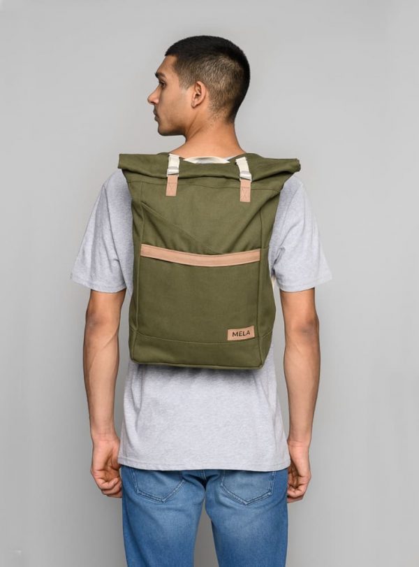 Zelená rolovací ruksak pre mužov od Melawear objednáte na SLOVFLOW