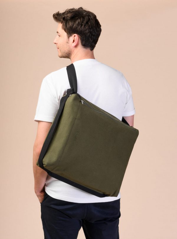 Zelená taška Melawear z organickej bavlny pre mužov