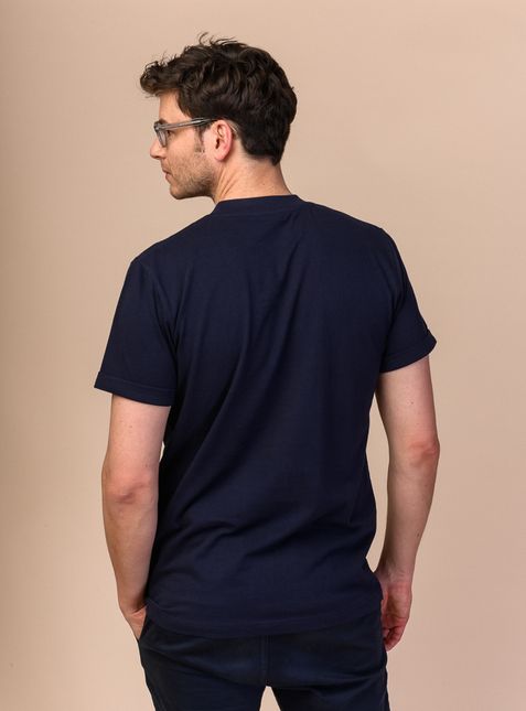 Modré tričko z organickej bavlny pre mužov