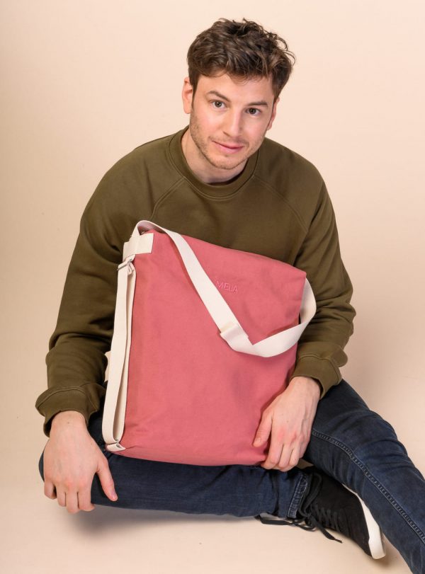 Unisex ružová taška od udržateľnej značky Melawear