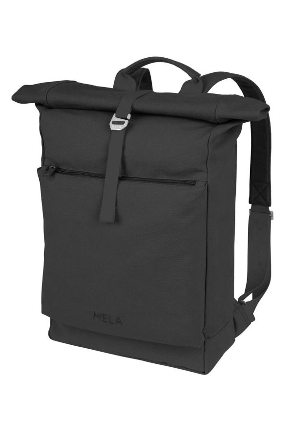Čierny rolovací ruksak od udržateľnej značky Melawear objednáte online na SLOVFLOW