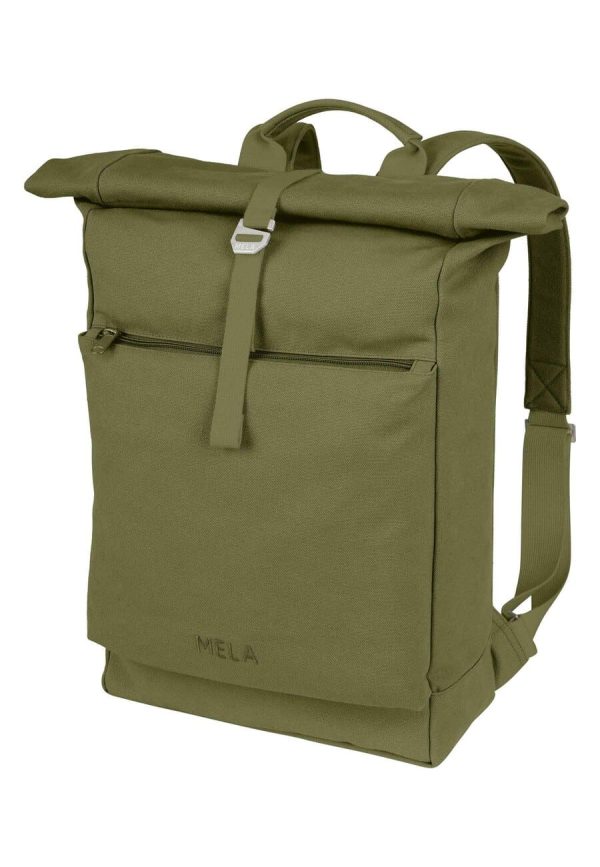Zelený ruksak s predným vreckom vyrobený eticky z certifikovanej bavlny objednáte online na SLOVFLOW